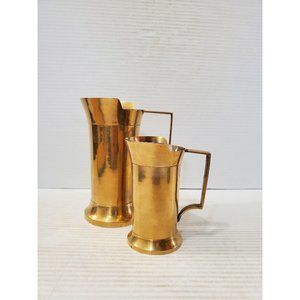 Vintage Brass Pot  | Copper Cream - Sugar Bowl - Solid Brass Canteen Jug